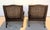 English Pair of Vintage Henredon Low-Profile Cane Wingback Lounge Chairs For Sale - Image 3 of 8