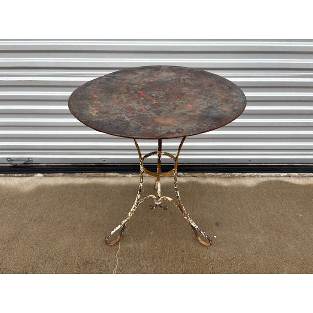 1920s 1920s French Wrought Iron Bistro Table or Garden Table For Sale - Image 5 of 12