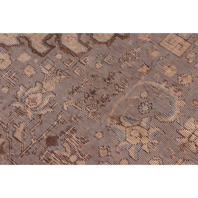 Textile Boho Chic Retro Vintage Gray/Tan Wool Rug - 7'10'' X 10'7'' For Sale - Image 7 of 10