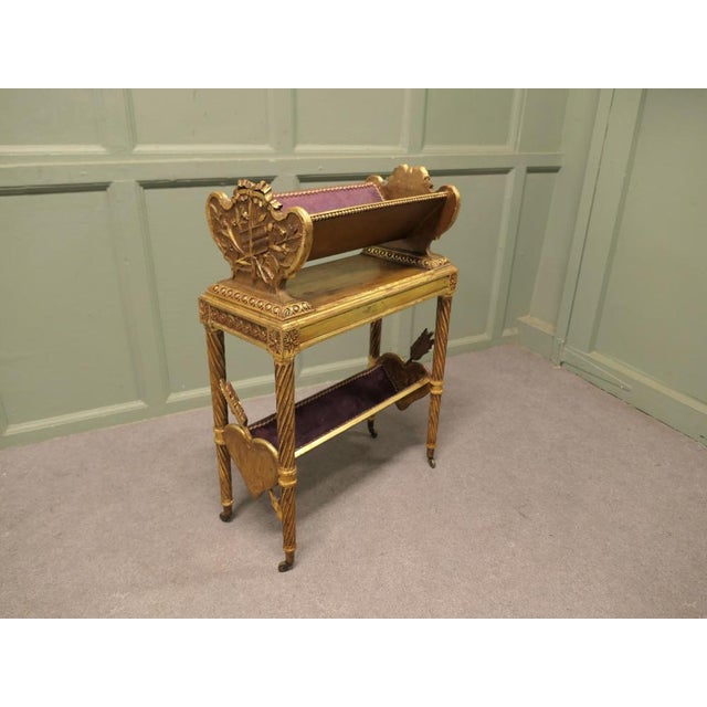Italian Rococo Two-Tier Gold Bookcase For Sale - Image 6 of 9