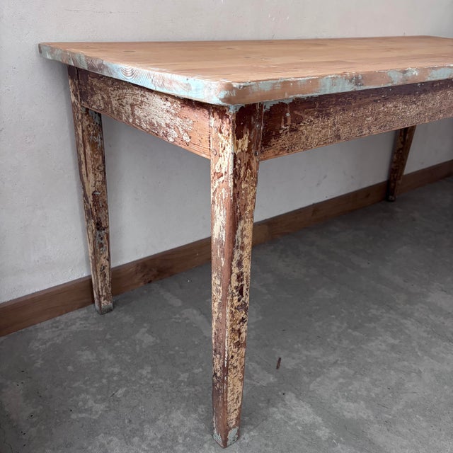 Vintage Wooden Dining Table For Sale - Image 3 of 7