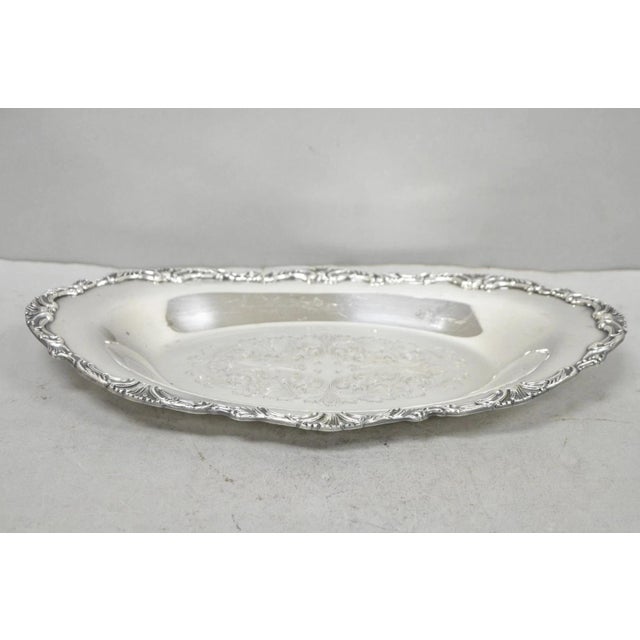 Vintage Community Ascot Victorian Silver Plated Oval Narrow Trinket Dish. Circa Mid 20th Century. Measurements: 1.5" H x...