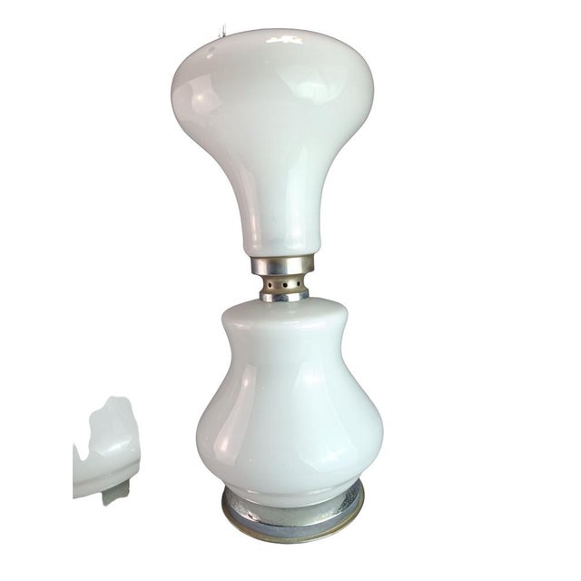 1950s Large Murano Table Lamps from Mazzega, 1950s, Set of 2 For Sale - Image 5 of 8