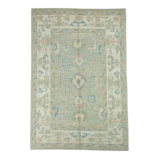 Turkish Oushak Rug 4'11" x 7'1" #17890 For Sale