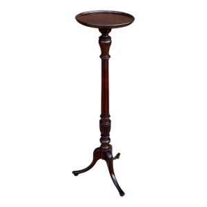 English 19th Century Mahogany Plant Stand on Tripod Base.
