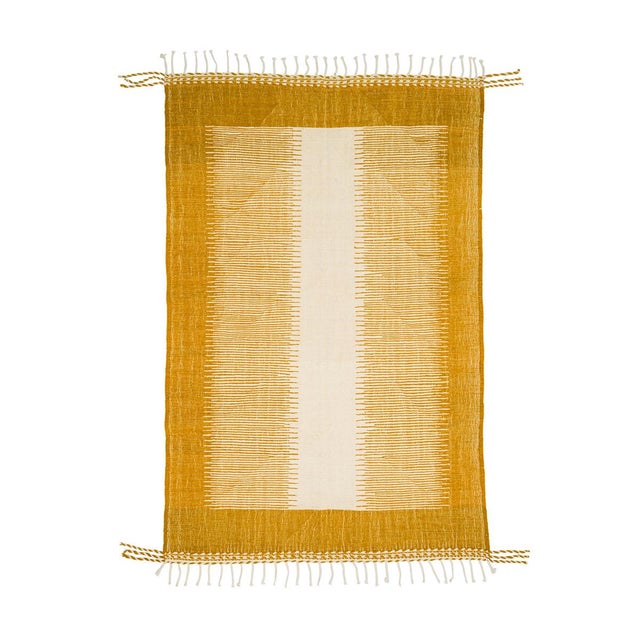 Flatweave Rug in Hand-Knotted Wool by Azele Studio For Sale - Image 9 of 9