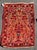 Persian Antique Red Embroidered Sarouk Small Mini Persian Rug c. 1920s For Sale - Image 3 of 4