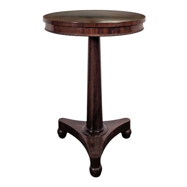 Empire Style Mahogany Tripod Pedestal Table For Sale