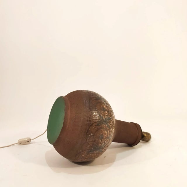 Beige Spanish Ceramic Table Lamp by ASO, 1960s For Sale - Image 8 of 11