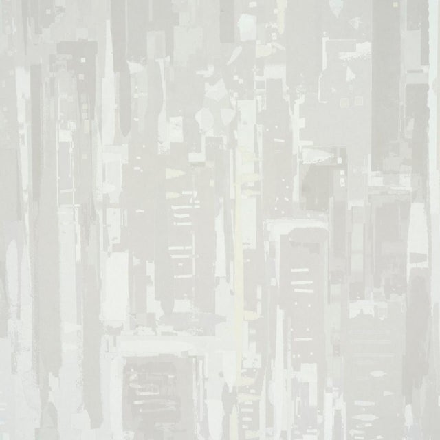 Contemporary Schumacher x The New Yorker Pascal Campion's New York Skyline Wallpaper In Soft Gray For Sale - Image 3 of 6