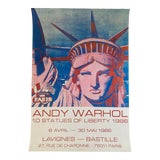 Image of 1986 Andy Warhol “10 Statues of Liberty" Original Vintage Paris Exhibition Pop Art Lithograph With Copyright For Sale
