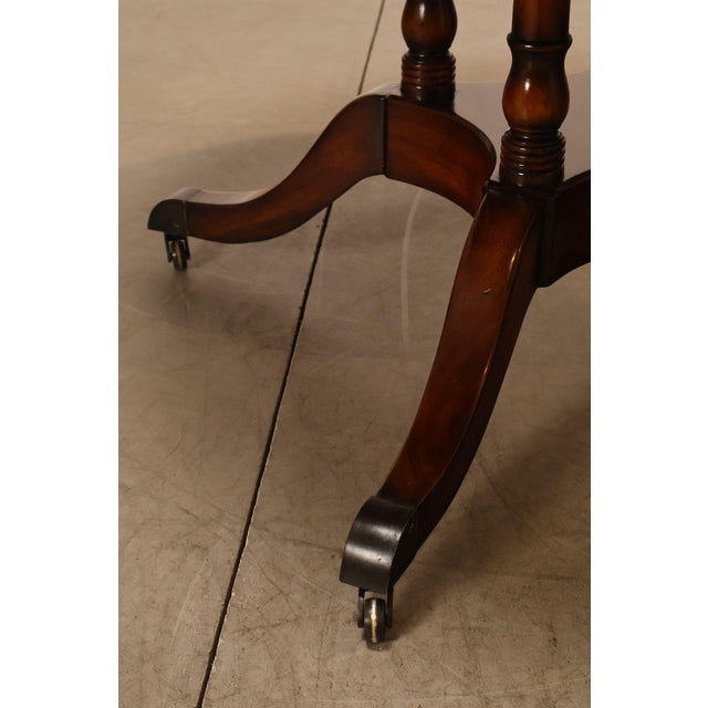 Theodore Alexander Regency Style Flame Mahogany Round Expanding Dining Table For Sale - Image 11 of 18