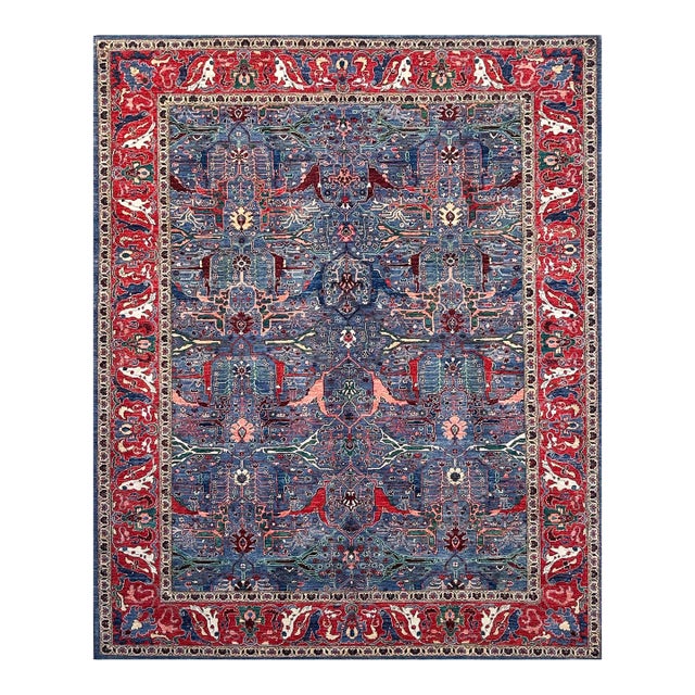 Late 20th Century Hand-Knotted Persian-Style Rug – Large Floral Medallion Design – 300x416 Cm For Sale