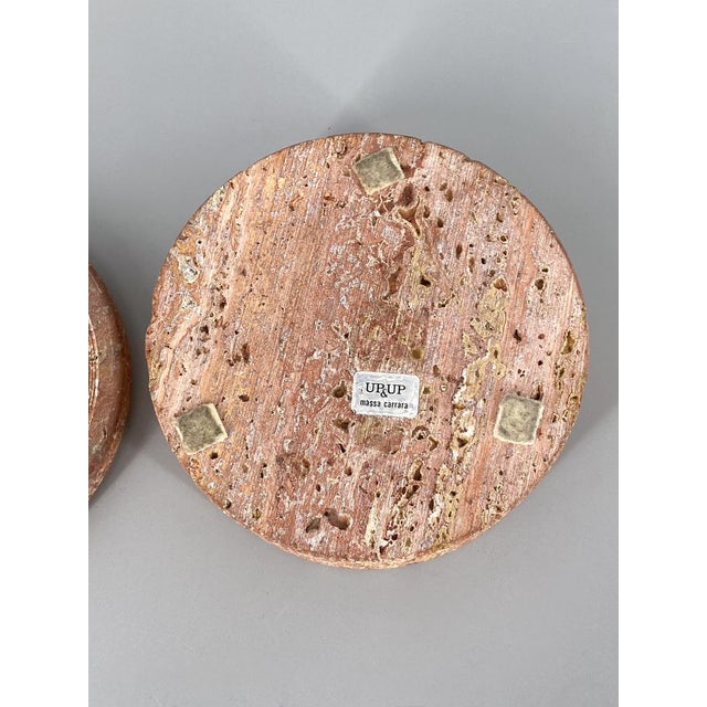 Lidded Box in Red Travertine by Up & Up, Massa-Carrara Italy, 1970s For Sale - Image 12 of 16