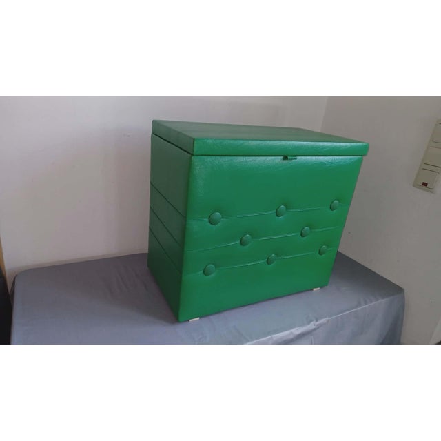 Textile Vintage Green Chest, 1960s For Sale - Image 7 of 18