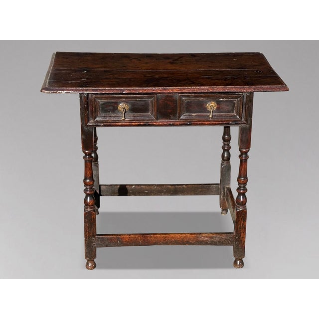 Charming late 17th-Century Oak Lowboy Side Table with Great Patina A delightful late 17th-century oak lowboy side table,...