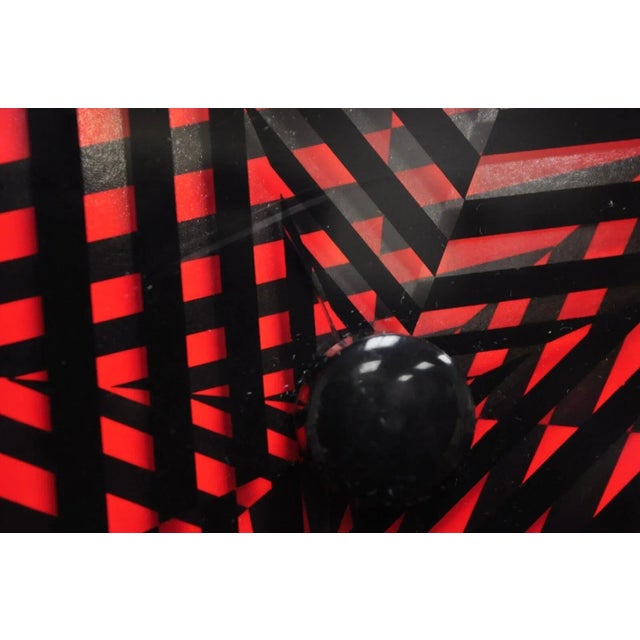 Plastic Vintage 1996 Rabbit Tanaka Lumaseries CyberSpace Red Kinetic Wall Art Sculpture For Sale - Image 7 of 12