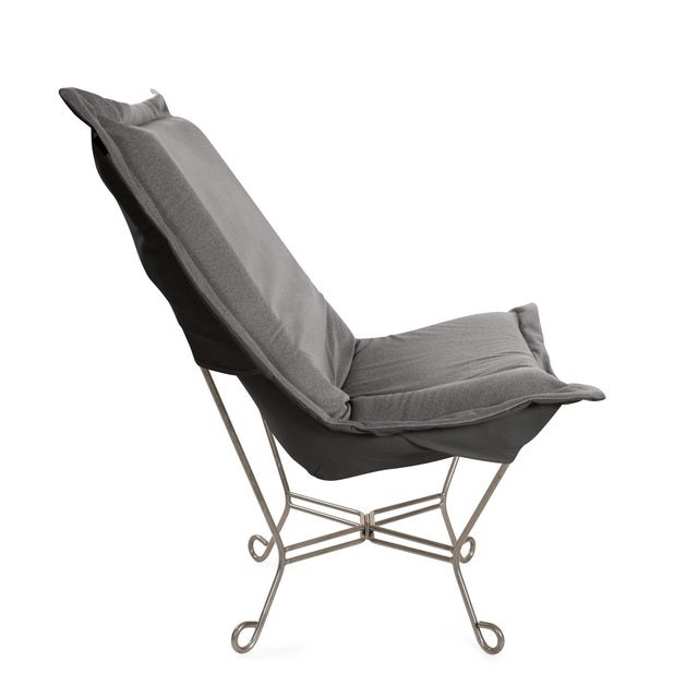 Gray Puff Chair Complete Qivuit Gray For Sale - Image 8 of 8