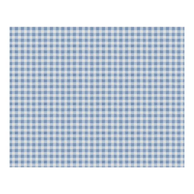 Austen Gingham Small Check Removable Wallpaper – French Blue Single Roll For Sale