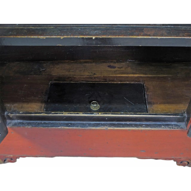 Red Chinese Antique Cabinet For Sale - Image 10 of 13