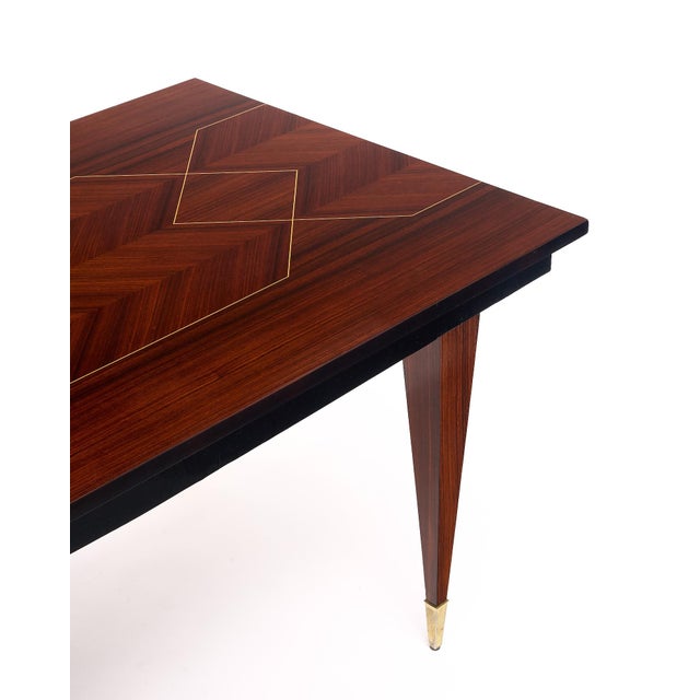 1950s Macassar of Ebony Vintage Dining Table For Sale - Image 5 of 9