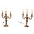 Large Brass Three Branch Table Lamps Candelabra, 1930, Set of 2 For Sale - Image 9 of 9