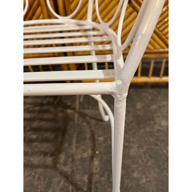 Vintage Mid Century Wrought Iron Loop Chairs- A Pair For Sale - Image 9 of 9
