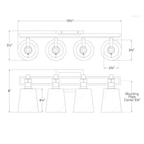 Modern Thomas O'Brien for Visual Comfort Signature Bryant Four-Light Bath Sconce in Hand-Rubbed Antique Brass with White Glass For Sale - Image 3 of 3