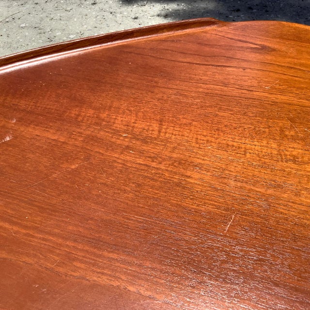 1950's Danish Mid Century Modern Teak Triangular Coffee Table by William Watting For Sale - Image 6 of 8