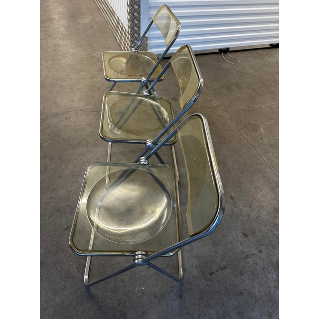 Plia Folding Chairs attributed to Giancarlo Piretti for Castelli, Italy, 1970s, Set of 3 For Sale - Image 10 of 18