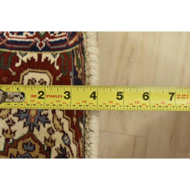 Heriz Runner 2’7” X 9’11” Ivory Wool Tribal Hand-Knotted Oriental Rug For Sale - Image 12 of 14