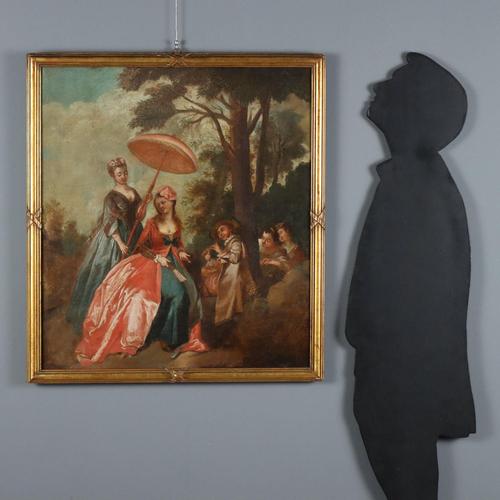 Oil on canvas. French school of the mid-18th century. The work draws on other models of the French Rococo, such as that...
