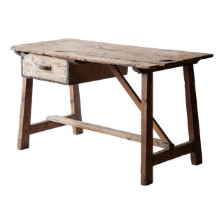 Spanish Trestle Table in Pine For Sale