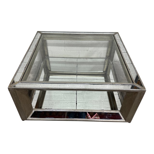 Thinking this is vintage Z Gallerie. Really feels like good quality with antiqued silver leaf finish and antique mirrored...