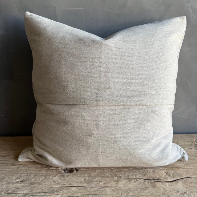 Textile Vintage Rug Pillow Cover With Original Seams For Sale - Image 7 of 7