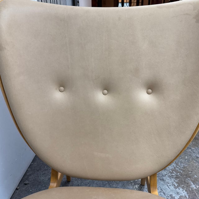 Norr11 Elephant Vintage Leather Lounge Chair, Natural Oak For Sale - Image 12 of 12