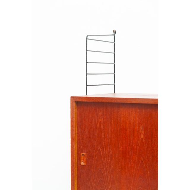 1950s String Wall Sideboard in Teak by Kajsa & Nisse Strinning, 1950s For Sale - Image 5 of 13