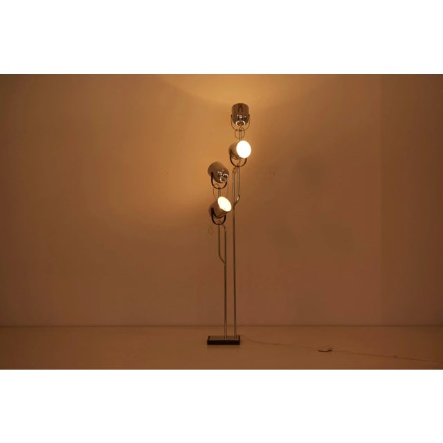 1970s 4-Head Chrome and Black Floor Lamp from Reggiani, Italy, 1970s For Sale - Image 5 of 17