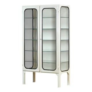 Vintage Medical Cabinet in Glass and Iron, 1970s For Sale