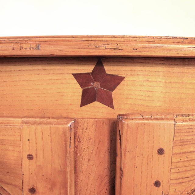 Tan Small French Provincial Elm Cabinet, 19th Century For Sale - Image 8 of 14