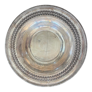 Early 20th Century William Rogers Silver Plated Pierced Band Serving Bowl