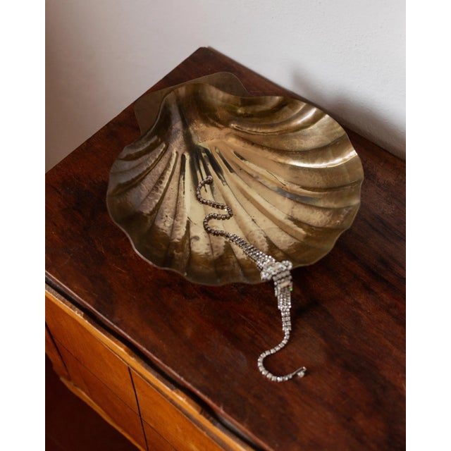 Vintage Shell Bowl in Brass by Renzo Cassettiy, 1960s For Sale - Image 3 of 11
