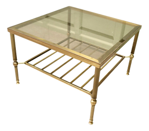 Mid 19th Century Italian Brass Coffee Table, 1970s