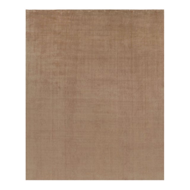 Rug & Kilim’s Oversized Contemporary Textural Rug in Beige-Brown Tones - 13x16 For Sale
