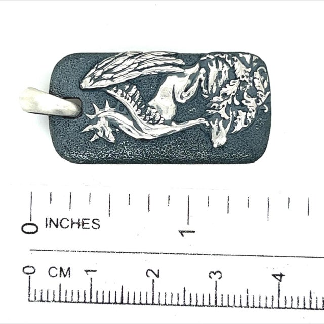 1990s David Yurman Estate Griffen Dog Tag Sterling Silver For Sale In New York - Image 6 of 6