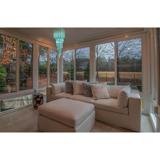 Blue Murano Prism Chandelier, 1990s For Sale - Image 8 of 18