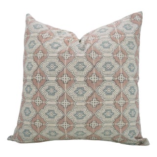 Premium Linen Cushion Cover Floral Design 14x14 Inch- Jhroka For Sale