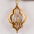 Mid 20th Century Mid Century Modern French Gilt Metal Three-Light Lantern with Scrolling Effects, Wired For Sale In Atlanta - Image 6 of 12