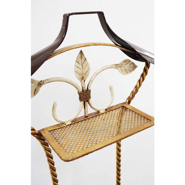 Hollywood Regency Hollywood Regency Italian Gilt Metal Valet, 1970s For Sale - Image 3 of 14