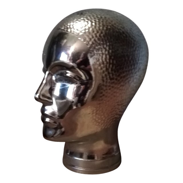 Vintage Space Age Head in Chrome, 1950s For Sale